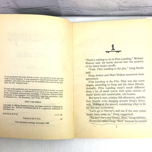 Goosebumps R.L. Stine Let's Get Invisible Vintage Paperback 8 Book Bundle - Picture 11 of 16